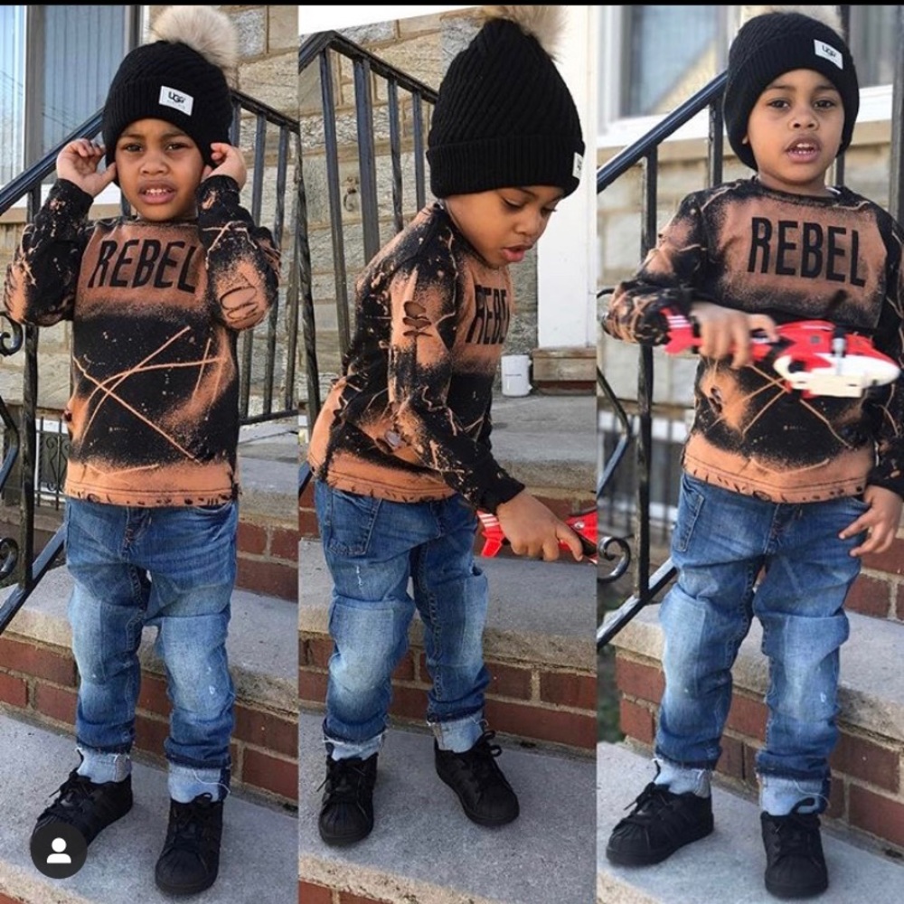 Distressed long sleeve shirt